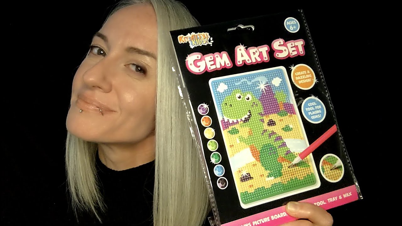 Gem Art and Soft Ramble | ASMR | Gentle rain sounds