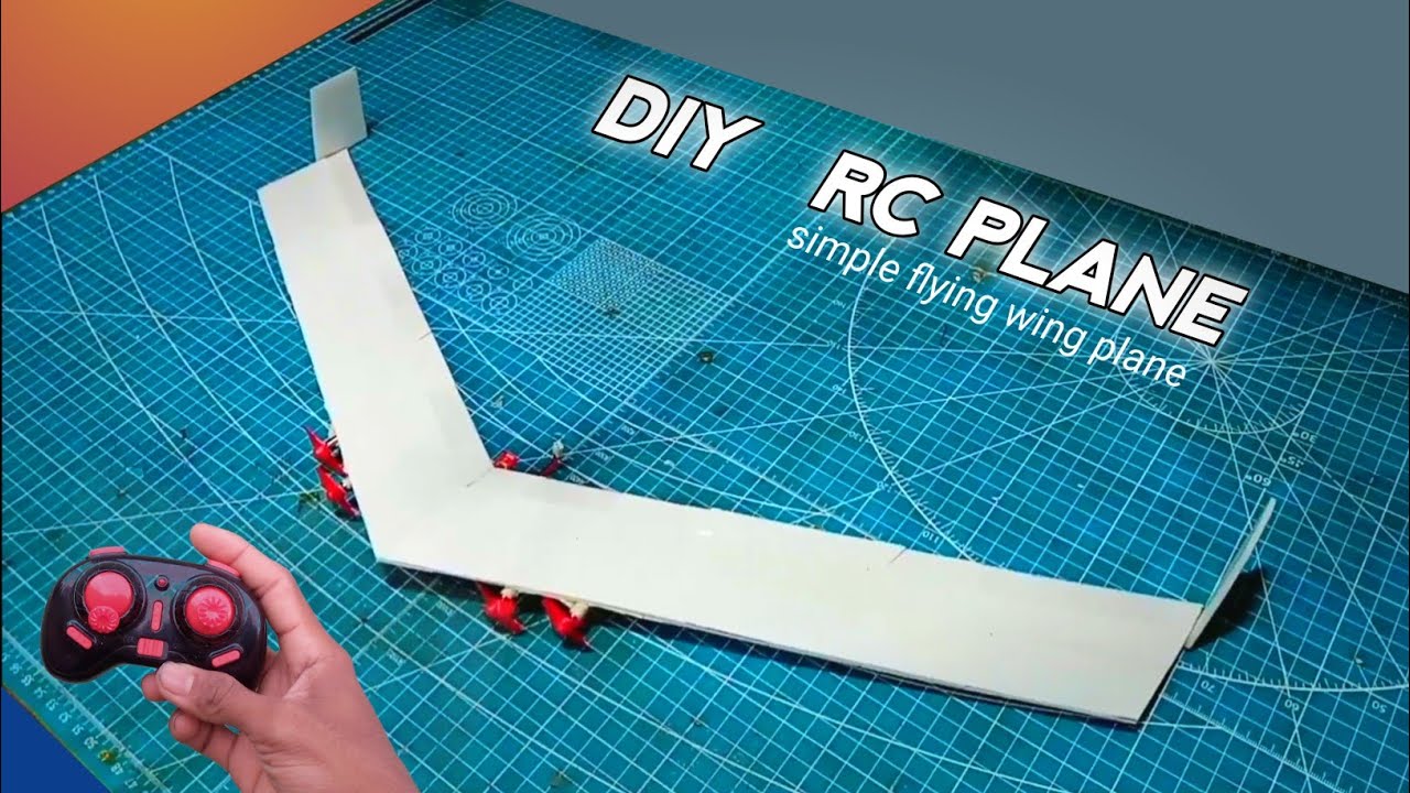 how to make simple rc plane in 5 minutes - Simple flying wing rc foam airplane - drone to rc plane