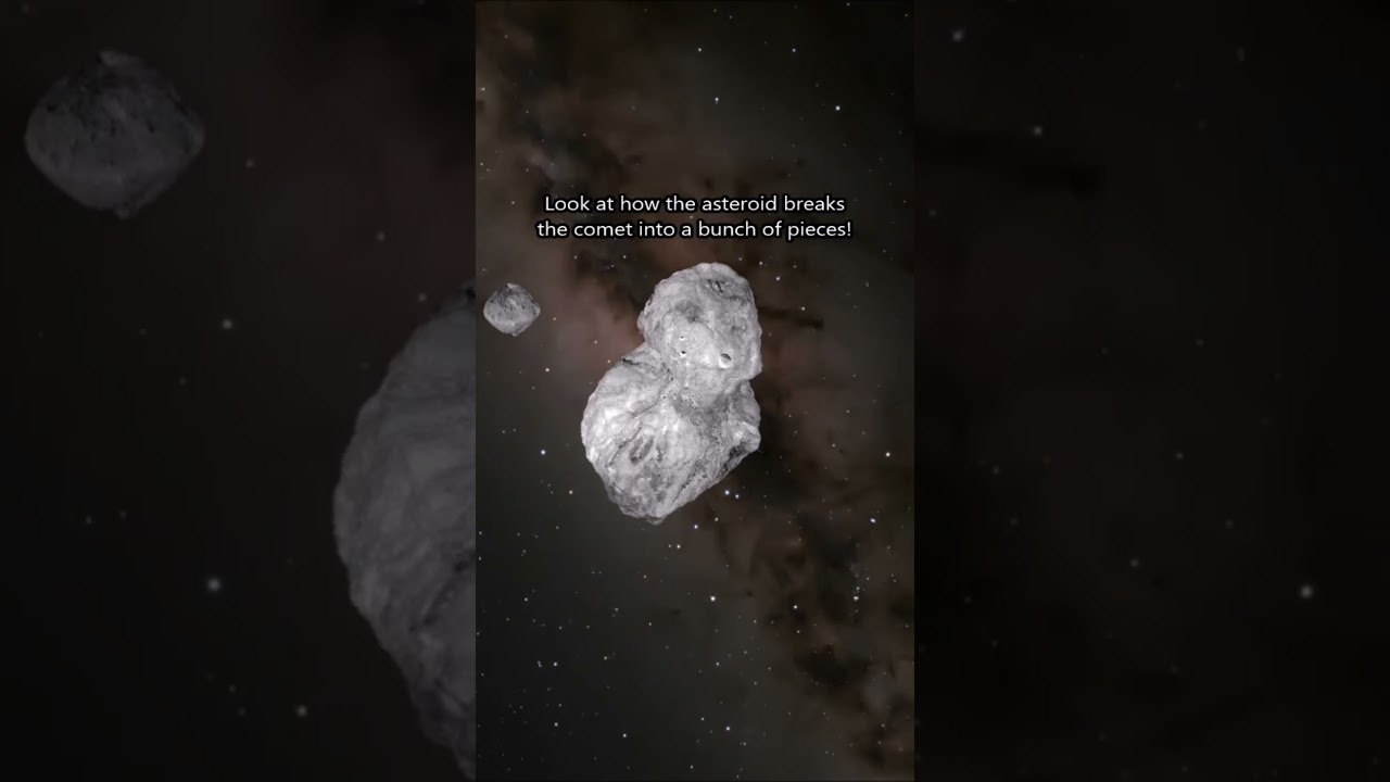 Asteroid vs. Comet Collision 💥 #spacesim