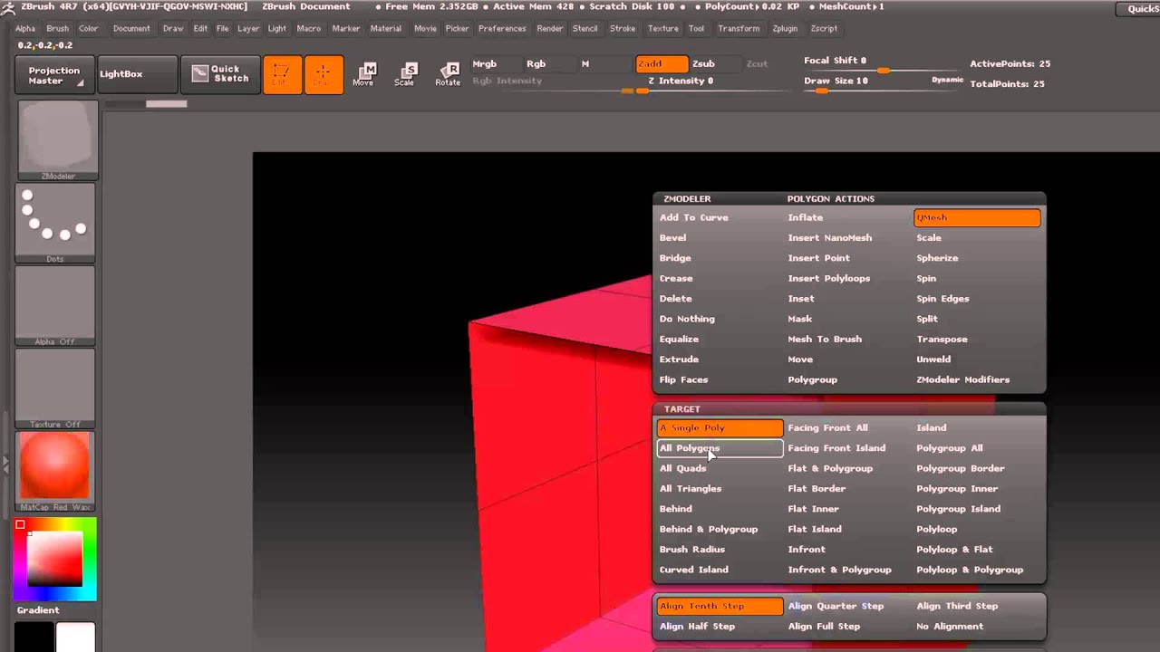 ZBrush 4R7 shell help