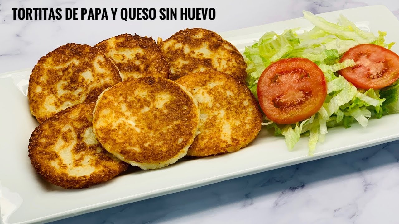 Como hacer tortitas de papa y queso sin huevo | tortitas de papa con queso
