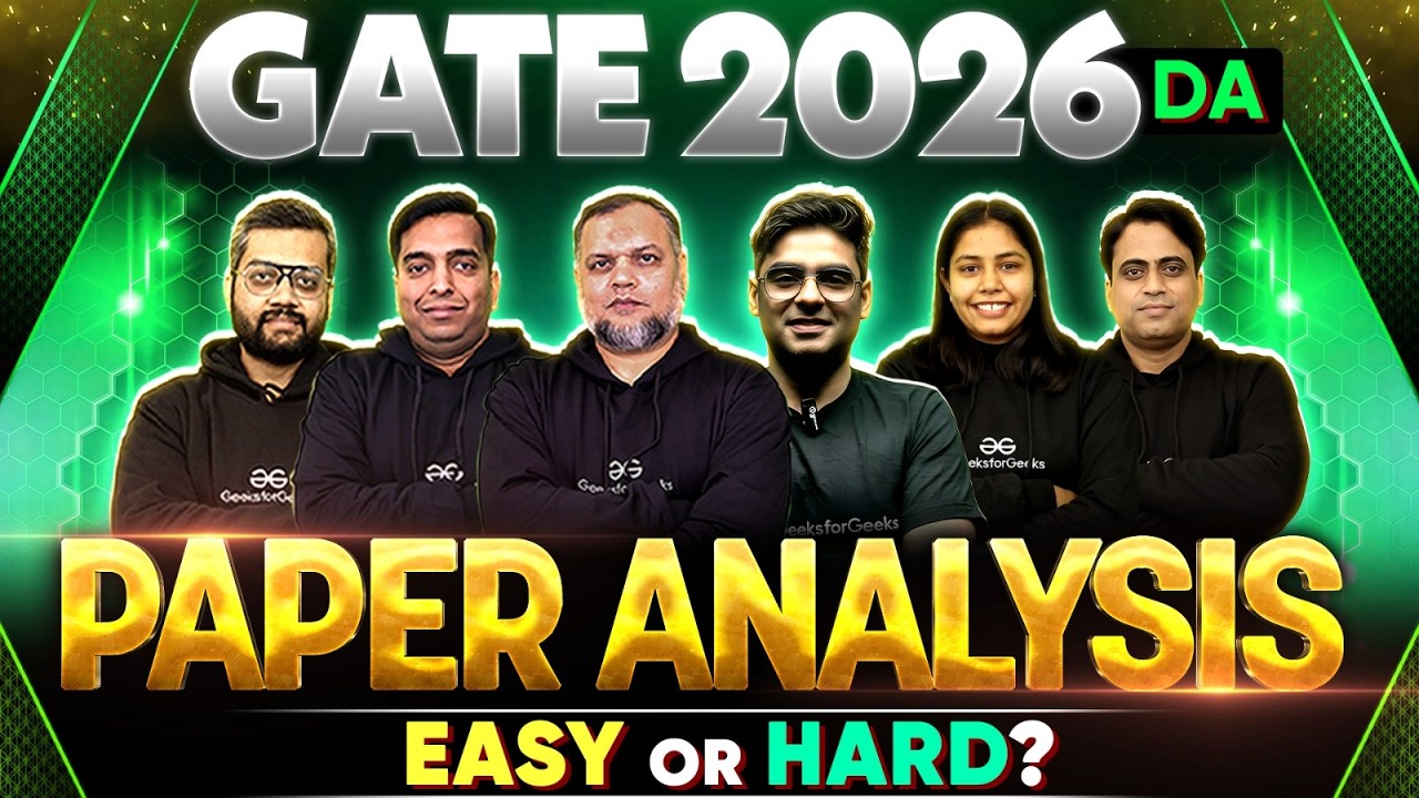 Анализ экзамена GATE 2026 | Решение задач из экзаменационного листа GATE DA | Легко или сложно?