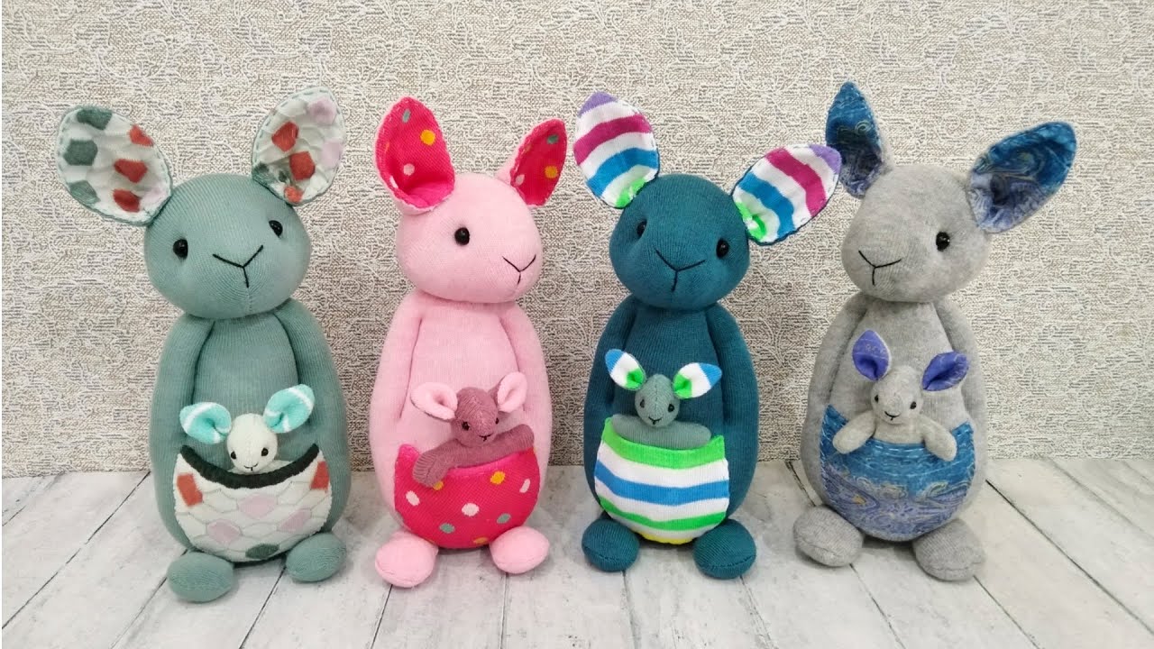 Как сшить кенгуру из носков 🦘 How to make a sock kangaroo