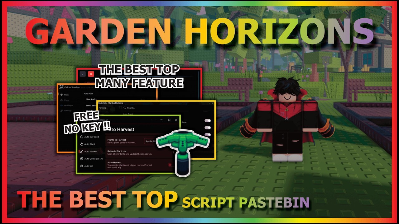 GARDEN HORIZONS Script Pastebin 2026 AUTO FARM, AUTO HARVEST, PLANT, AUTO SELL BUY, QUEST (NO KEY) 🌱