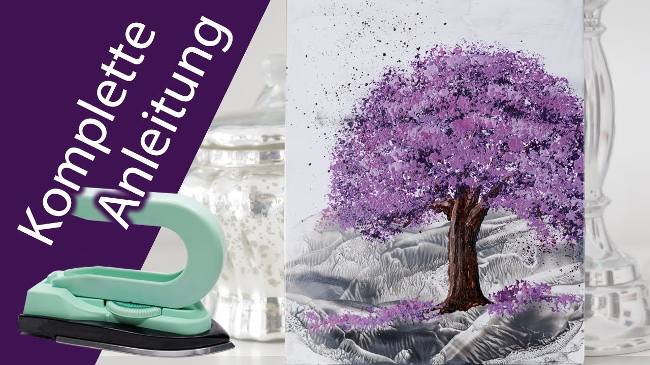 Encaustic - Jacaranda Baum - Schritt für Schritt zum fertigen Bild