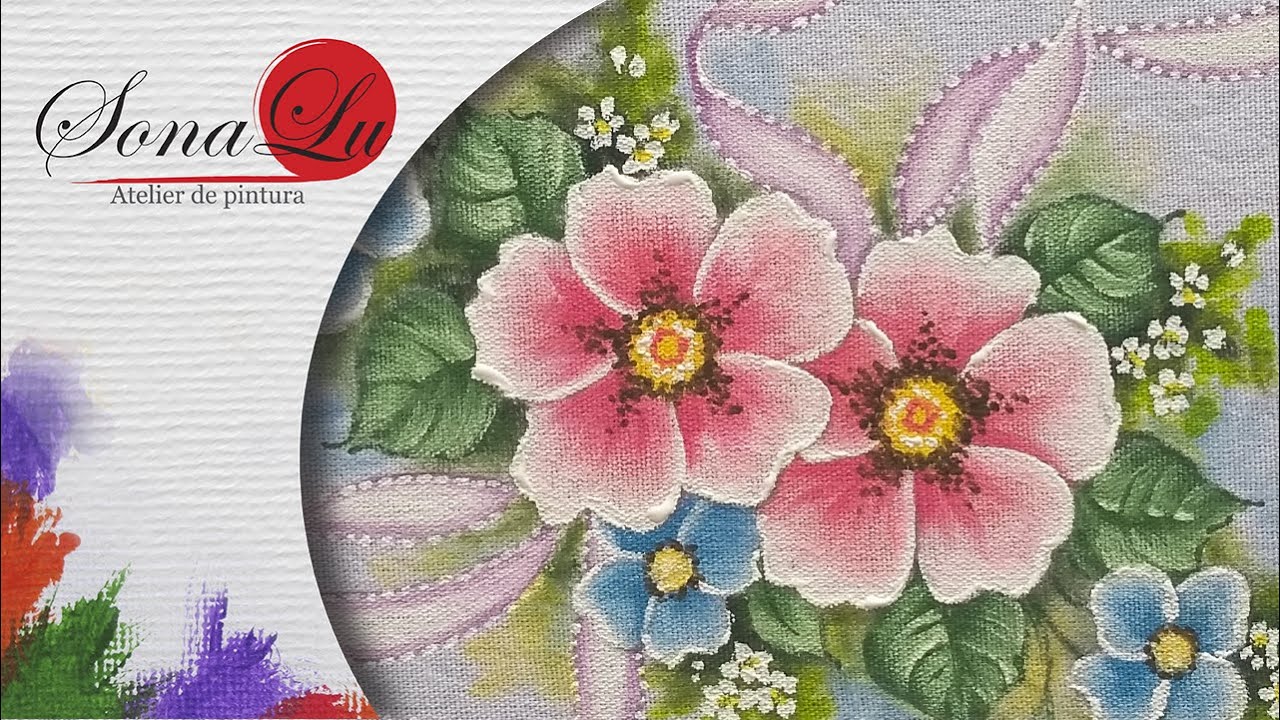 Aula 803 - Flores Delicadas em Pano de Prato