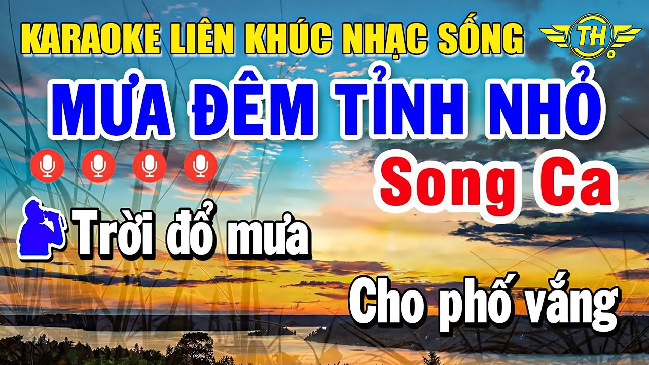 Karaoke Liên Khúc Nhạc Sống Bolero Song Ca | Chọn Lọc Nhạc Trữ Tình - Mưa Đêm Tỉnh Nhỏ