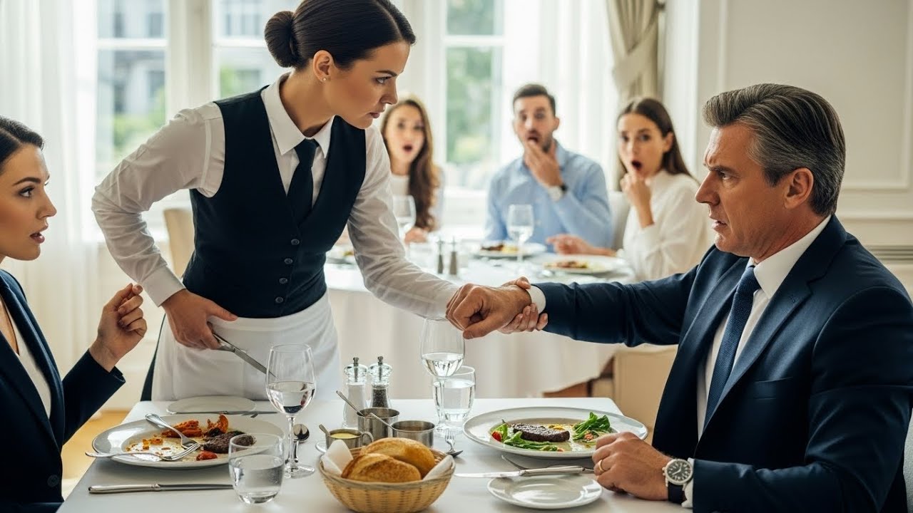 Take Your Hands Off My Skirt,” The Waitress Warned The Billionaire—The Room Went Dead Silent