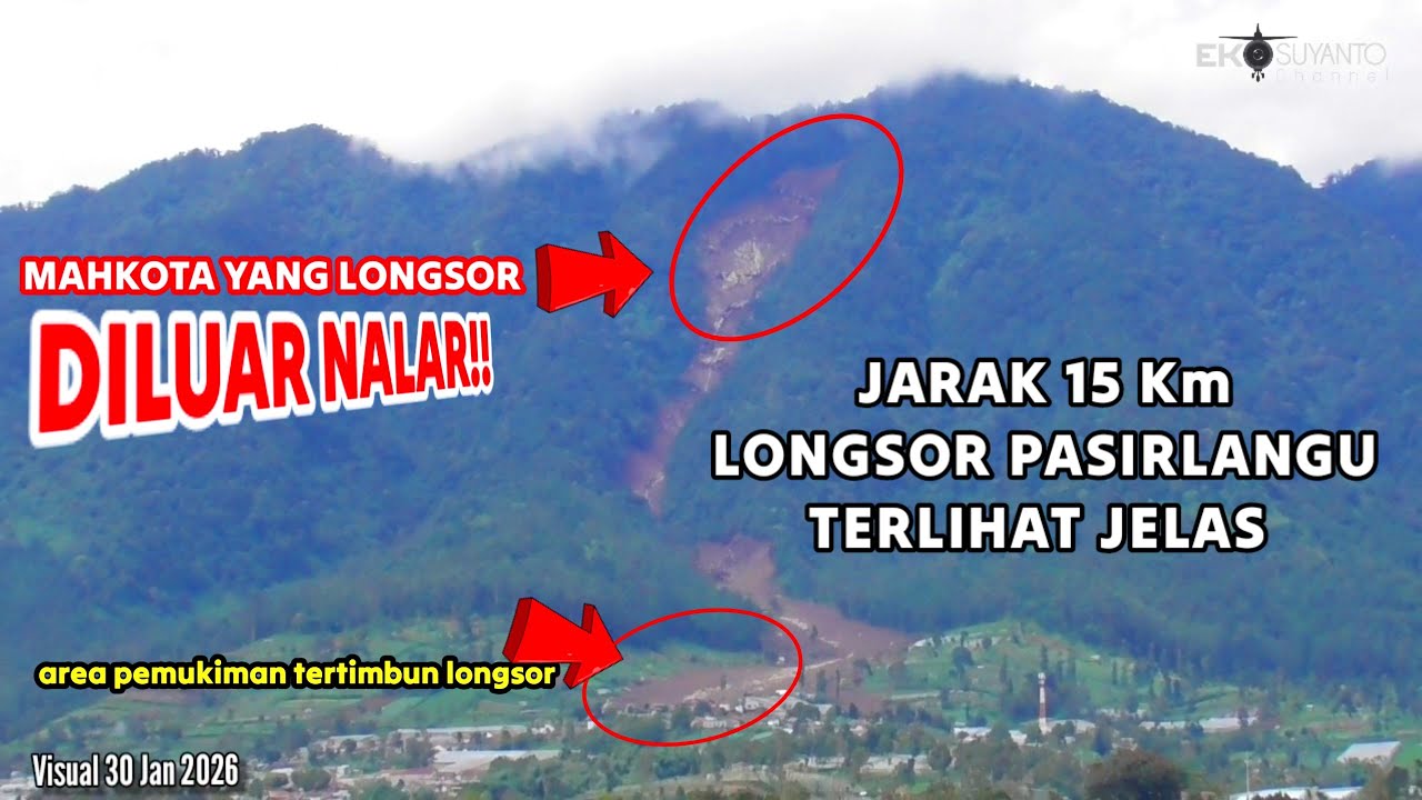 🔴 Diluar Nalar‼️Longsor Pasirlangu Terlihat dari jarak 15 km ke arah Puncak Burangrang 