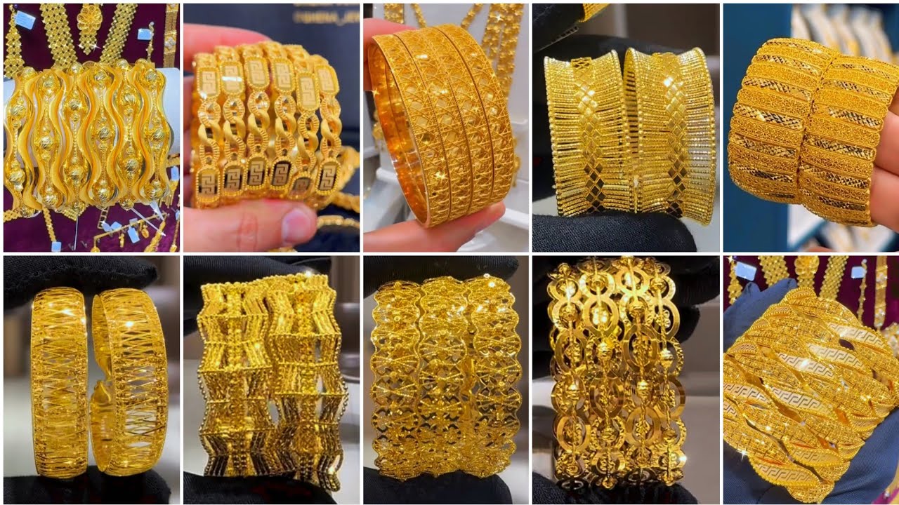 Latest gold bridal bangles design 2025 | Trending gold bracelets