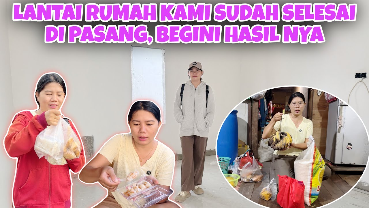 PERGI LIHAT RUMAH TERNYATA TUKANG SUDAH LIBUR, LANTAI RUMAH SUDAH TERPASANG SEMUA, LANJUT BELANJA