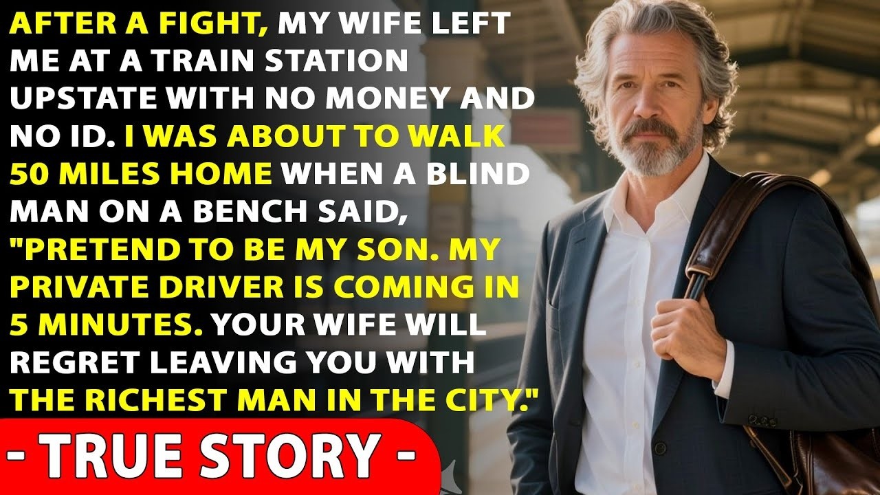 My Wife Abandoned Me At A Train Station   Then A Blind Man Whispered  Pretend To Be My    True St