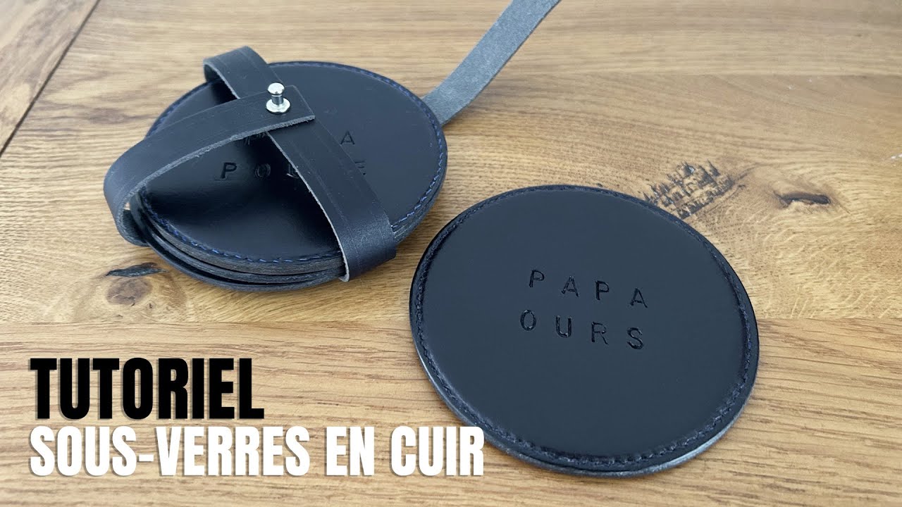 Tutoriel & patron : Coudre un sous-verres en cuir - Tutoriel Deco Cuir