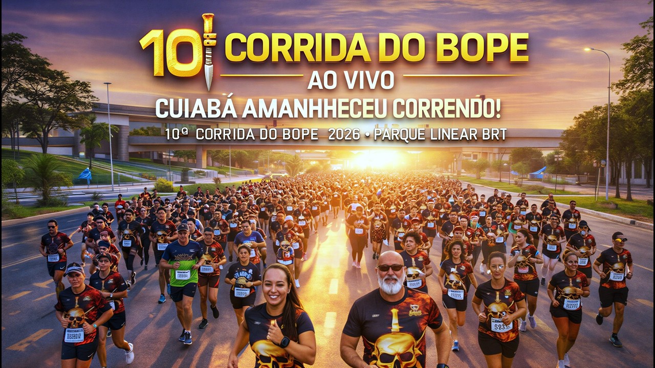 AO VIVO 2 10° CORRIDA DO BOPE CAVEIRA 2026 - PARQUE LINEAR BRT EM CUIABÁ MATO GROSSO - BRASIL