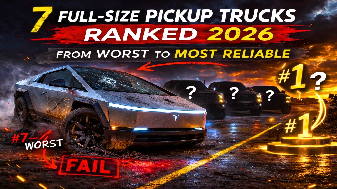 7 Full-Size Pickup Trucks Ranked 2026 — From Worst to Most Reliable