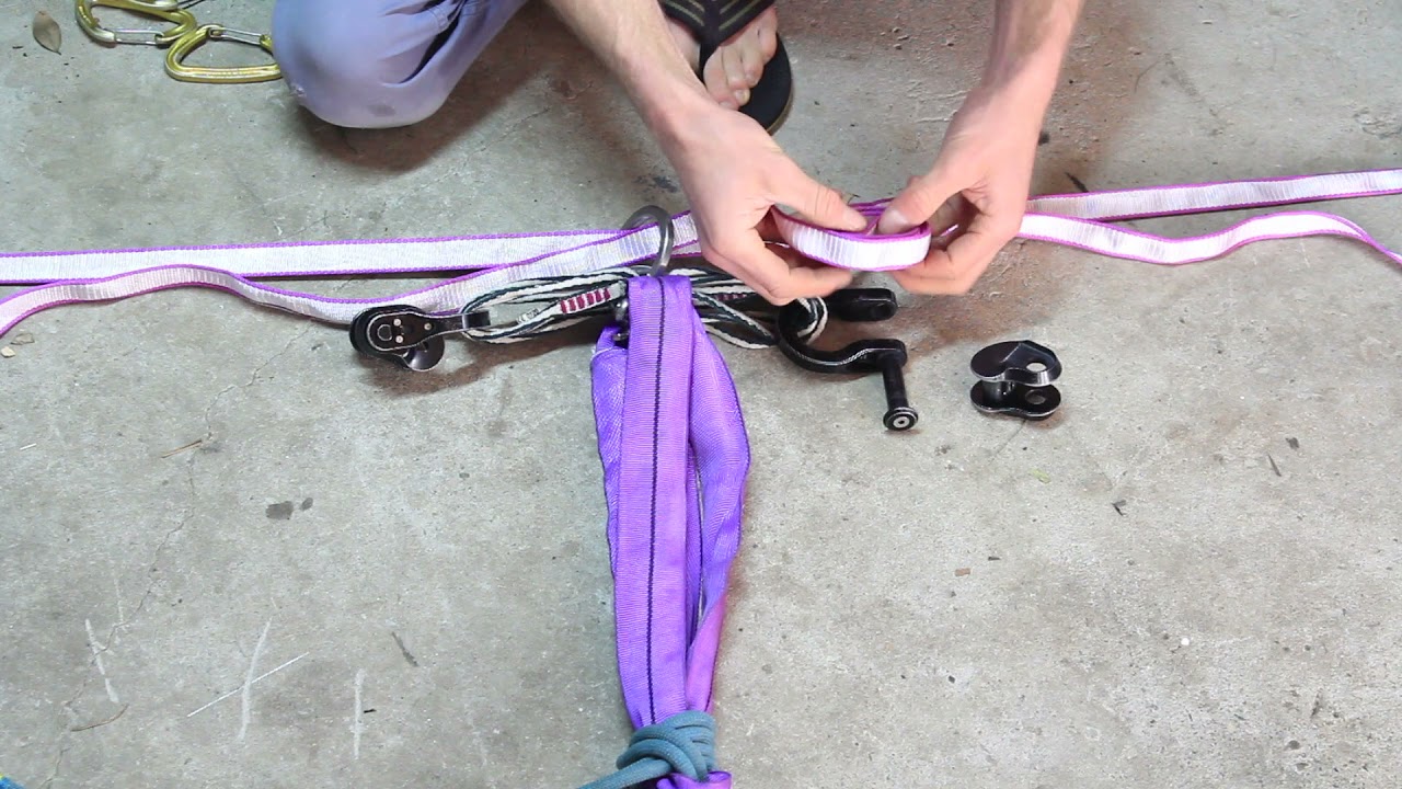 Highline Rope Swing Rigging