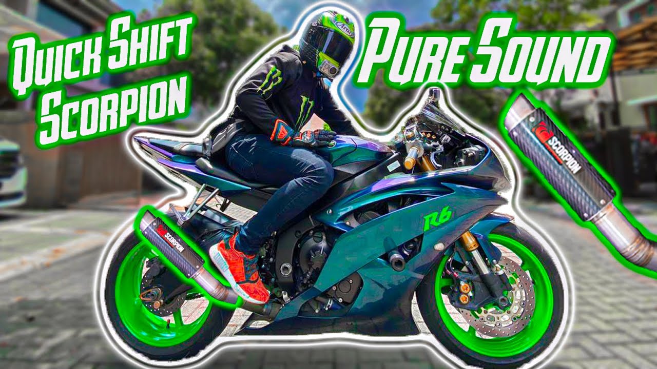 Pure Sound + Quich Shifter with Scorpion RP1 GP Full System Exhaust | Yamaha R6