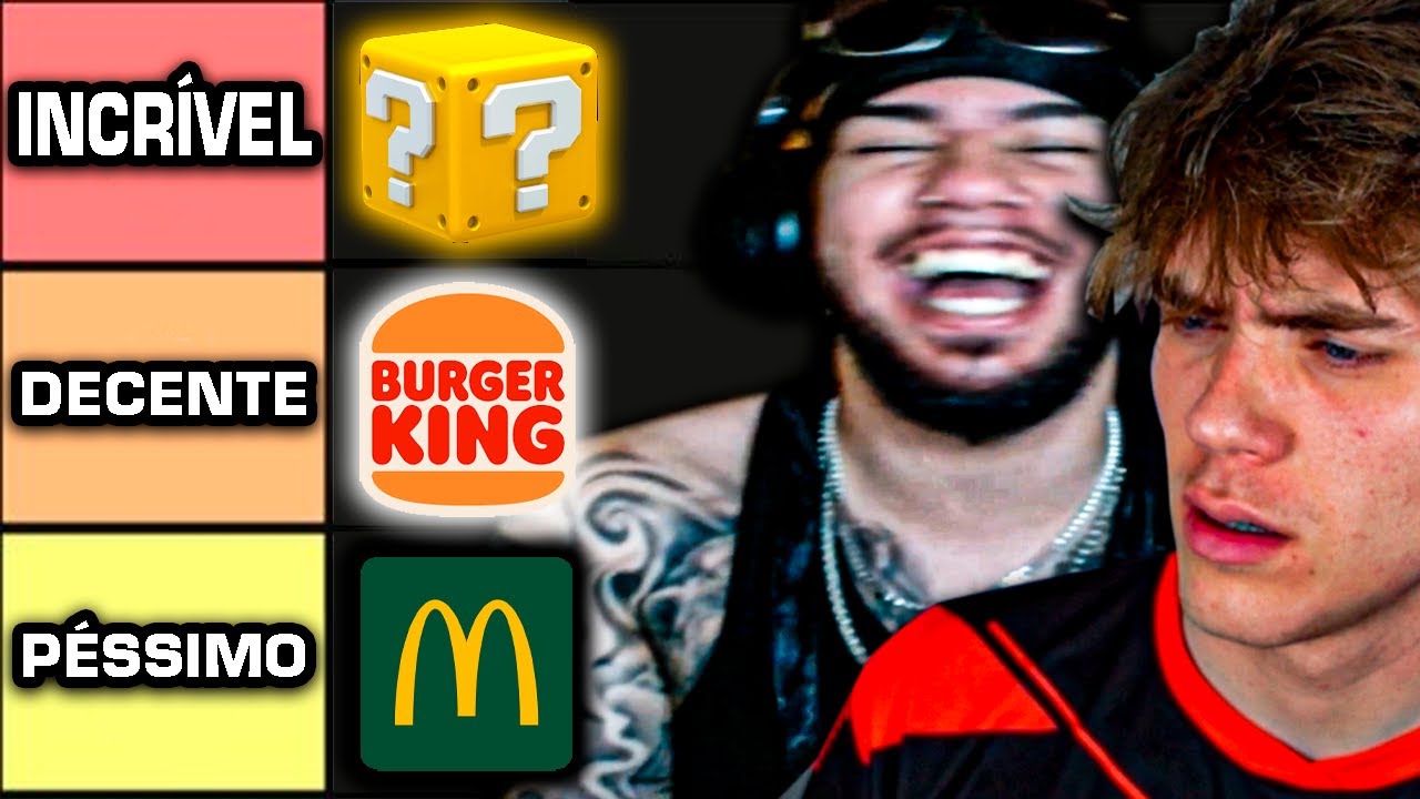A PIOR TIERLIST DE FAST FOOD (c/ @Rayder )