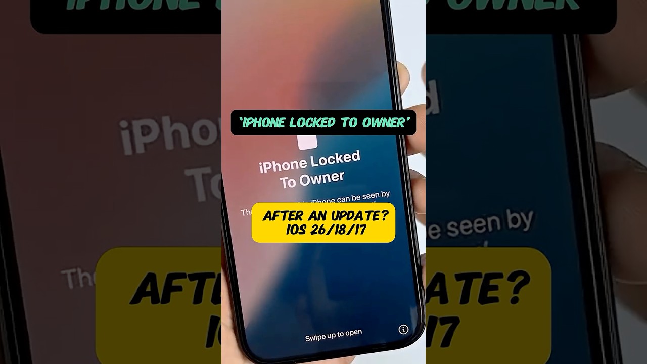 После обновления iOS 26 у вас зависла страница «iPhone заблокирован владельцем»? Попробуйте это!