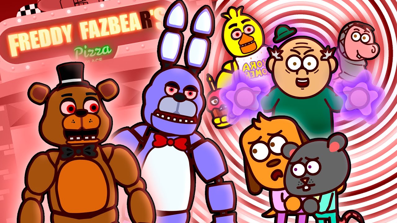 CUIDADO! Dogo e Ratch estão sendo perseguidos pelos animatrônicos do FNAF | Animação arrepiante