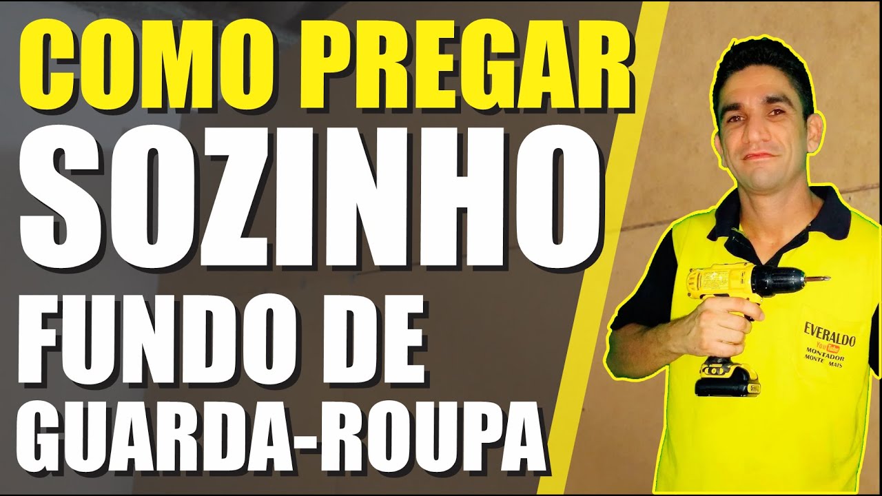 Como pregar sozinho o fundo do guarda roupa em pé de cima pra baixo