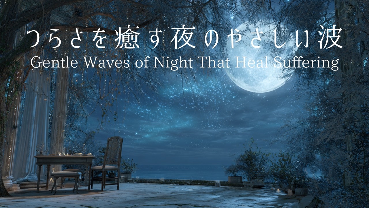 【ピアノBGM】つらさを癒す夜のやさしい波｜Gentle Waves of Night That Heal Suffering