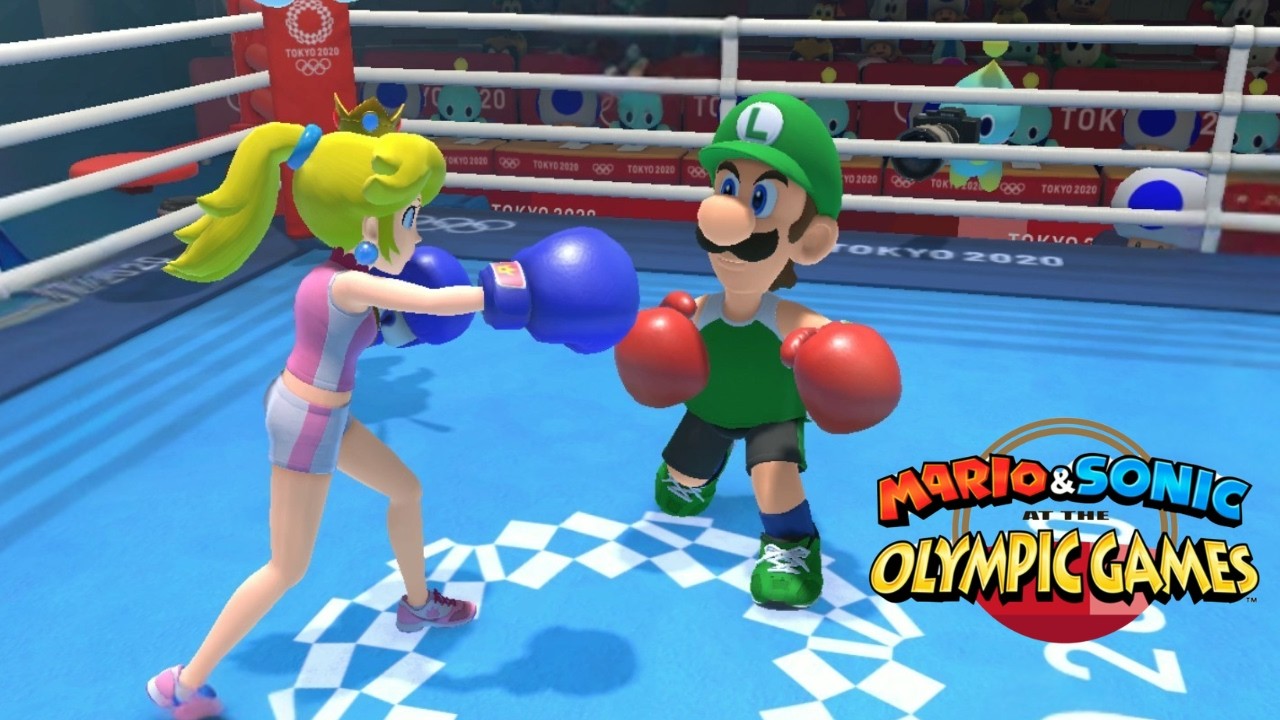 Boxing Hard Gameplay Mario & Sonic At The Olympic Games Tokyo 2020 Peach Daisy Knuckles Sonic Vector