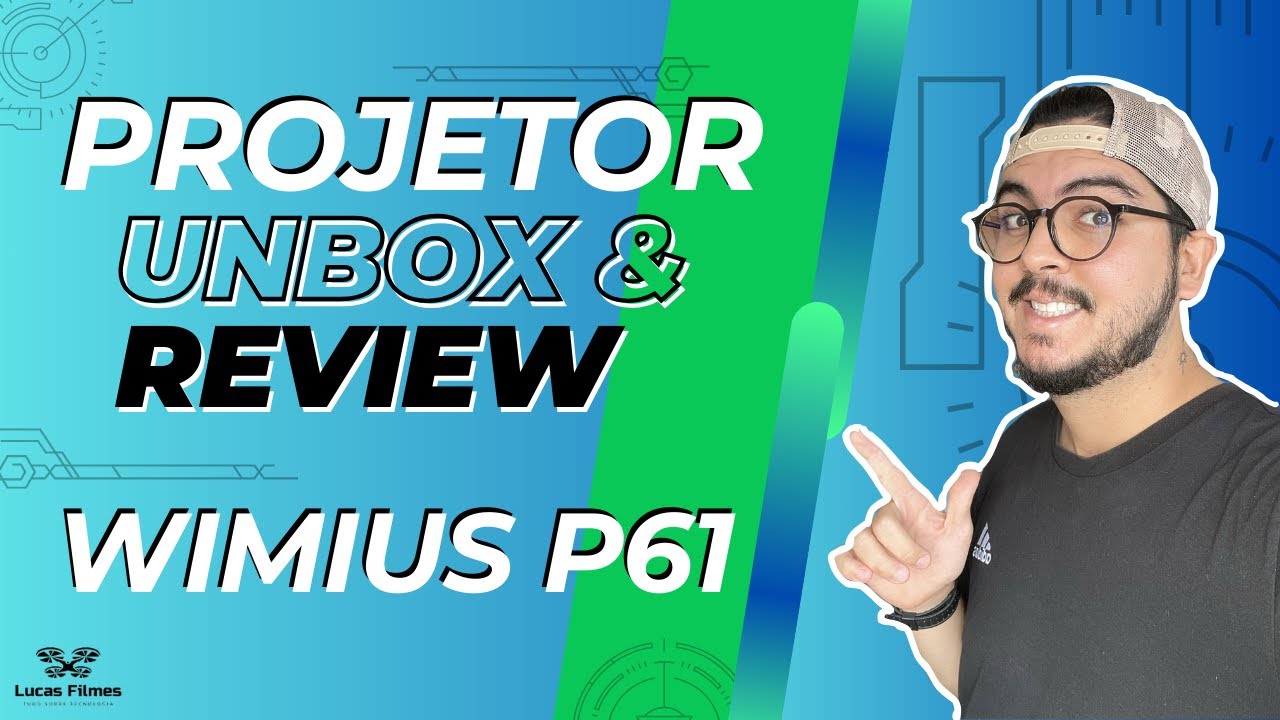 PROJETOR DE VÍDEO WIMIUS P61 unbox, review em PT com prós, contras e testes.