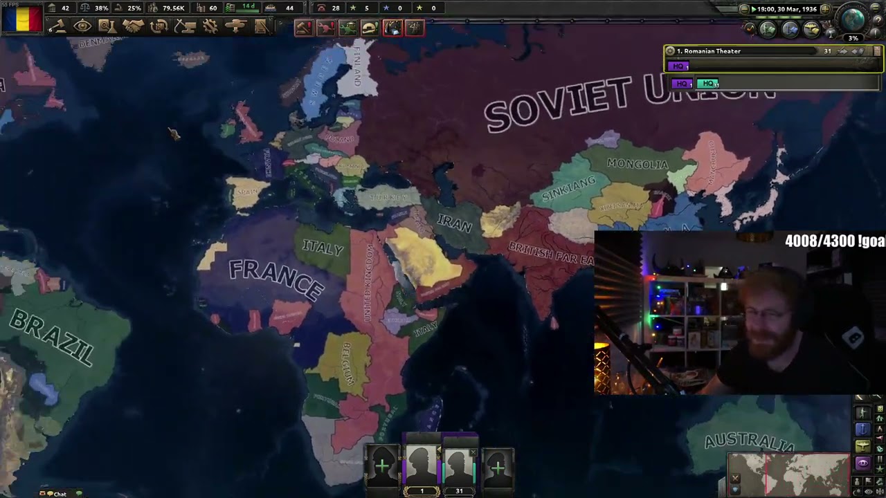TommyKay Plays Tank Romania in HOI4 Multiplayer (Romanian Endsieg)