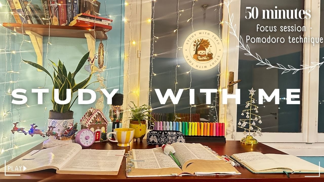 📚 Study With Me | 50 minutes Pomodoro | Background Noise Only (No Music)