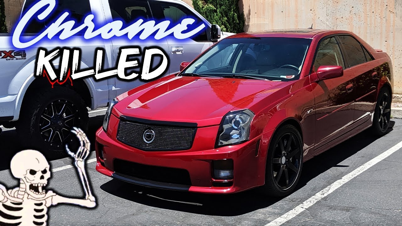 Chrome killed & Wrapped! The 400HP Cadillac CTS V1 gets a new mean look!