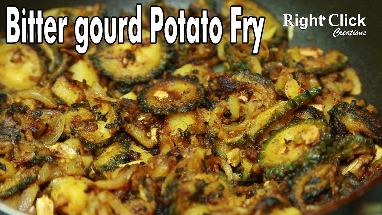 Bitter gourd Potato Fry | Stir fry Recipe | Bitter gourd Recipes | Potato Stir fry | Karela Aloo Fry