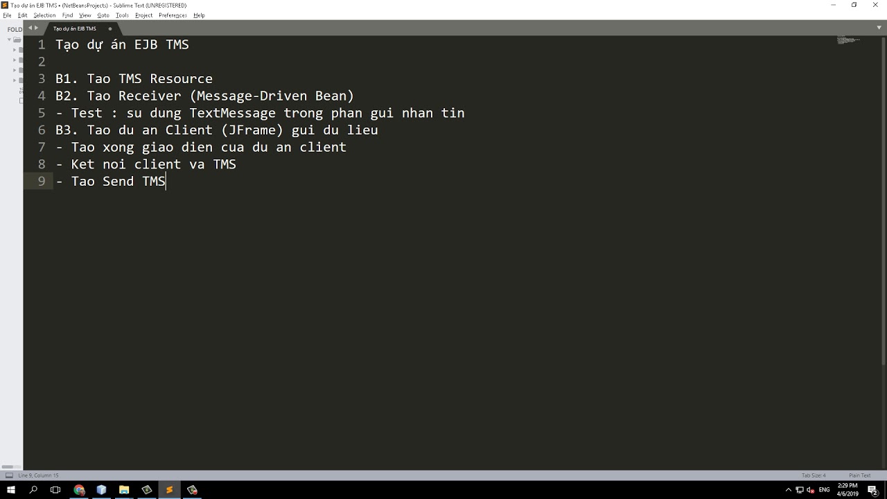 jframe tms ejb example - vi du