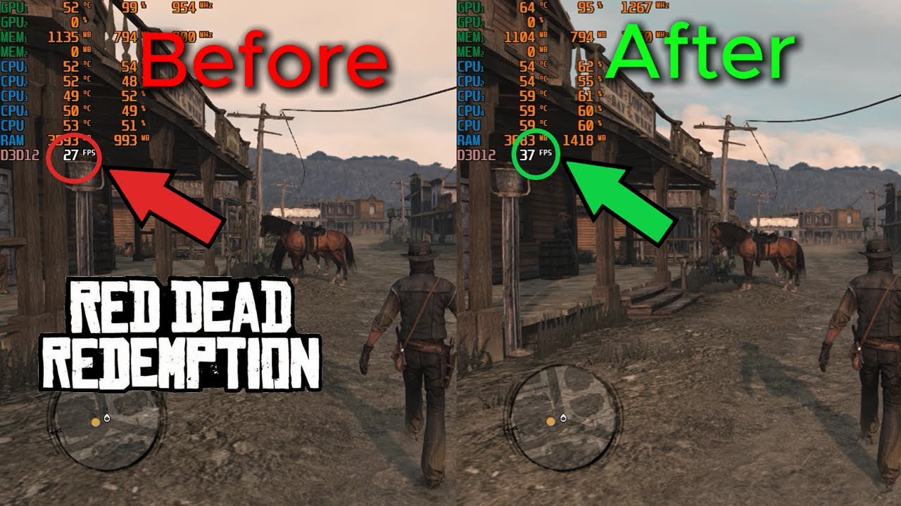 Red Dead Redemption PC GT 710 - Stock VS Overclocked - FPS Comparison