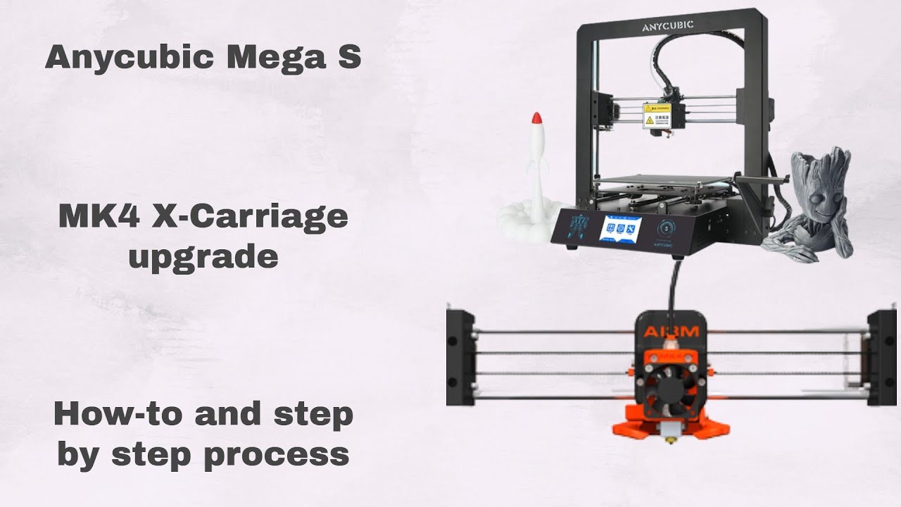 Anycubic Mega S MK4 X-Carriage Upgrade step by step tutorial