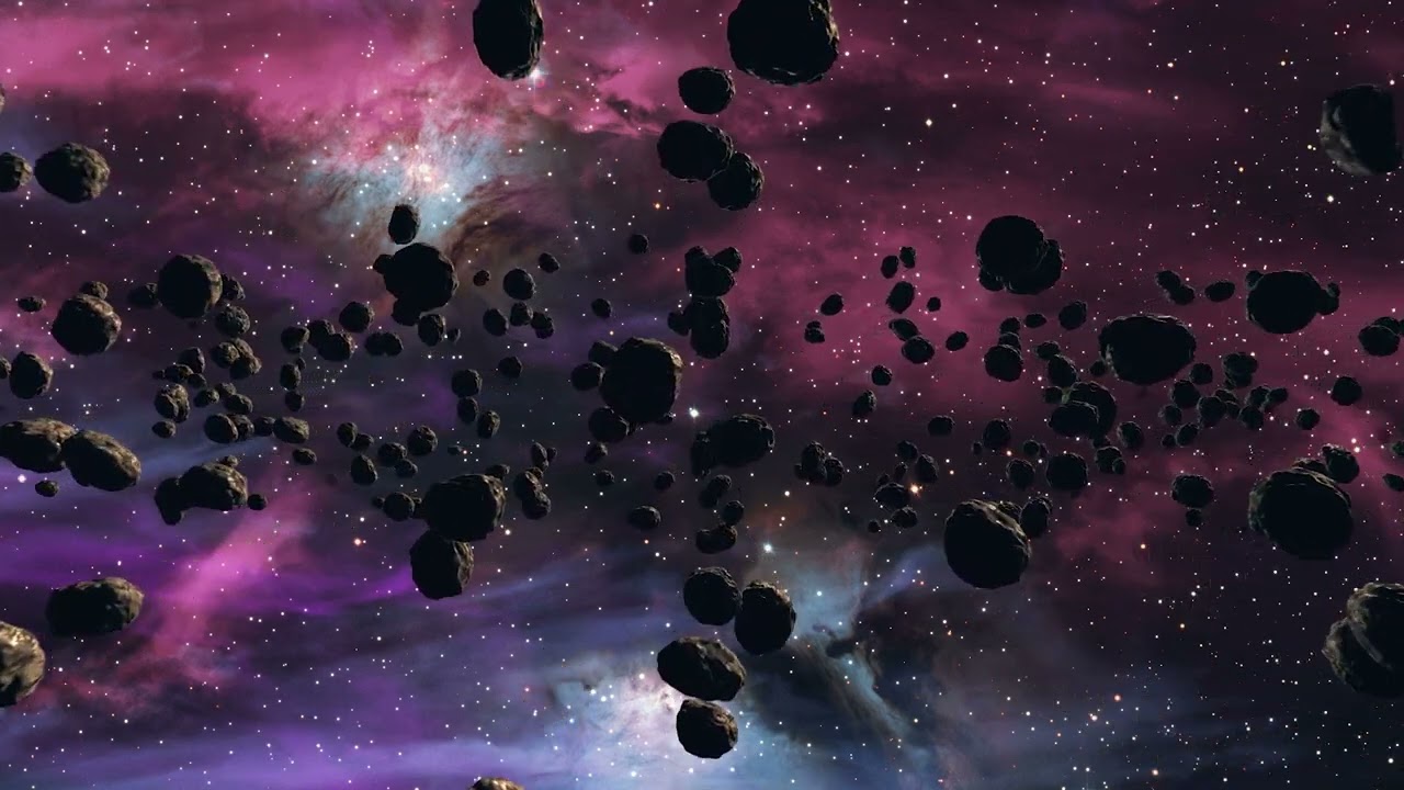 [Copyright Free Videos] - Space Rocks Asteroid - Ocean Interaction