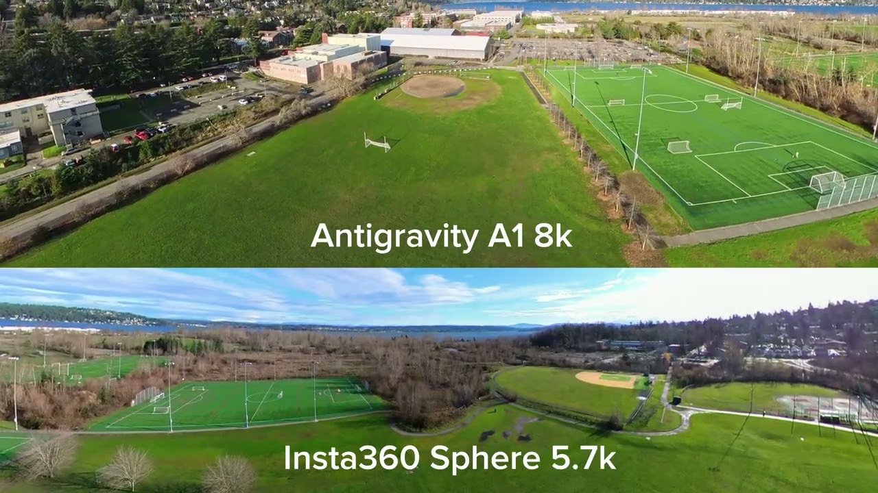Sunlight comparison of Insta360 Sphere 5.7k vivid vs Antigravity A1 8k Normal 