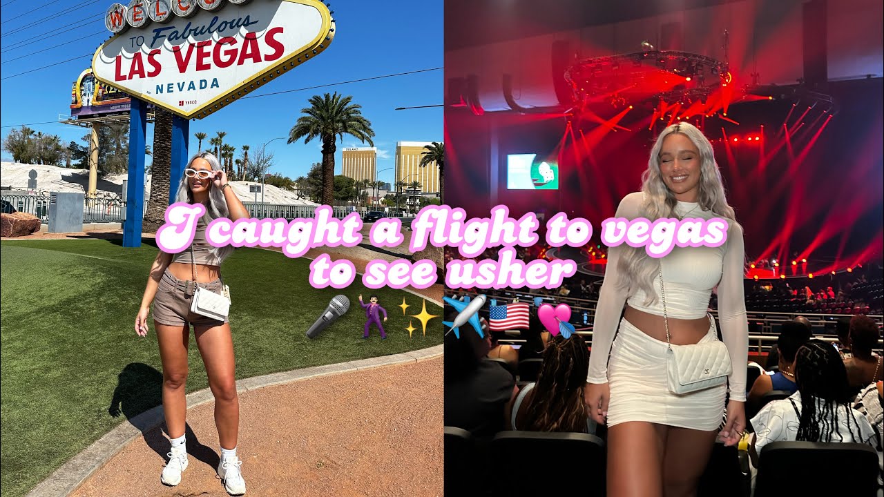 I caught a flight to VEGAS to see USHER live!! 🎤🕺🏻✨🇺🇸
