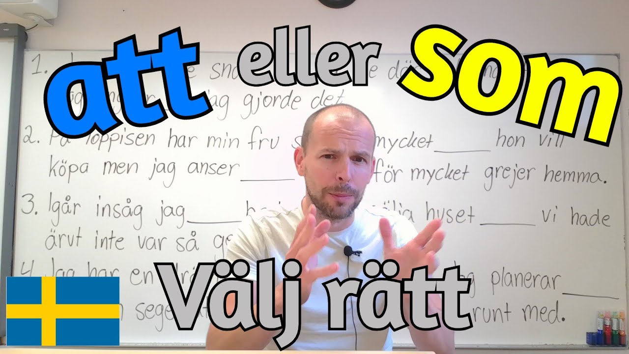 Att eller som, vilken passar? (övning) SFI
