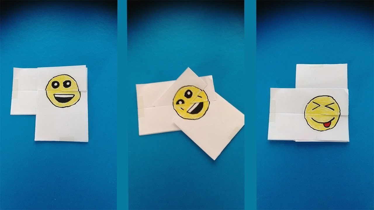 Emoji Diy Paper Magic Card - FACE CHANGER TUTORIAL - Paper Craft
