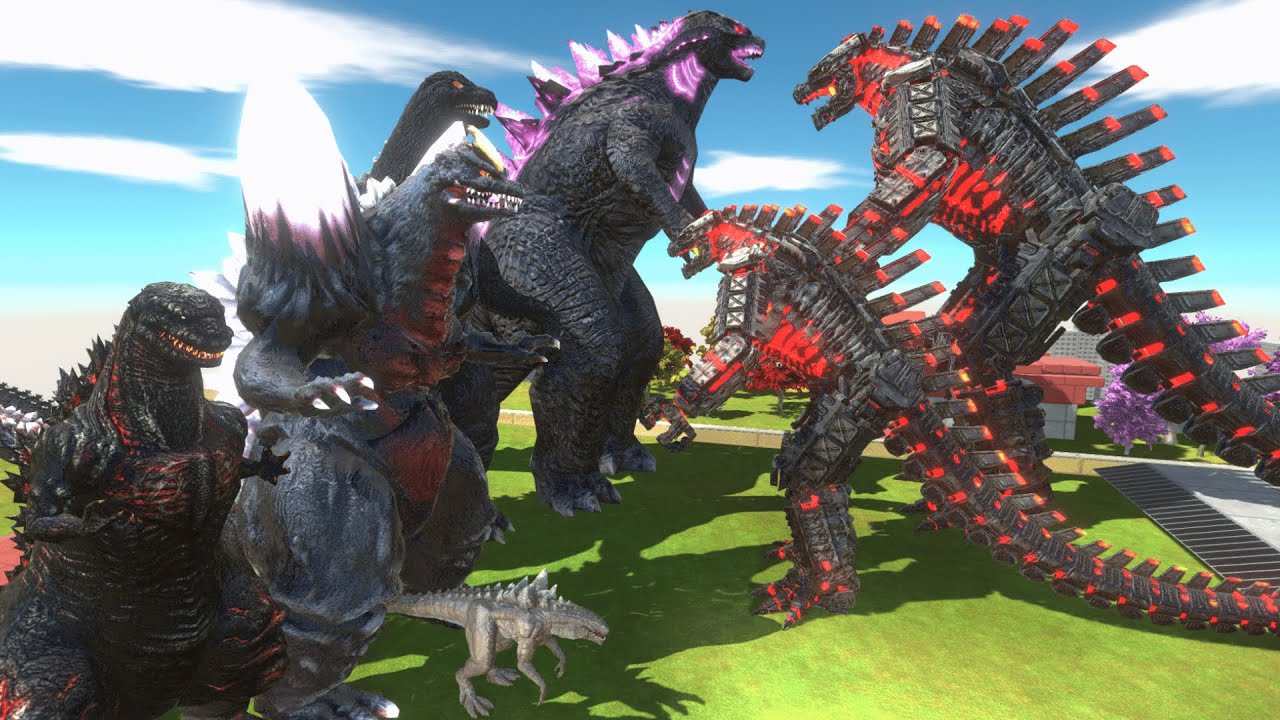 4 Different GODZILLA Battle with GODZILLA 2014 New Empire | Who can defeat MECHAGODZILLA 2021 - ARBS