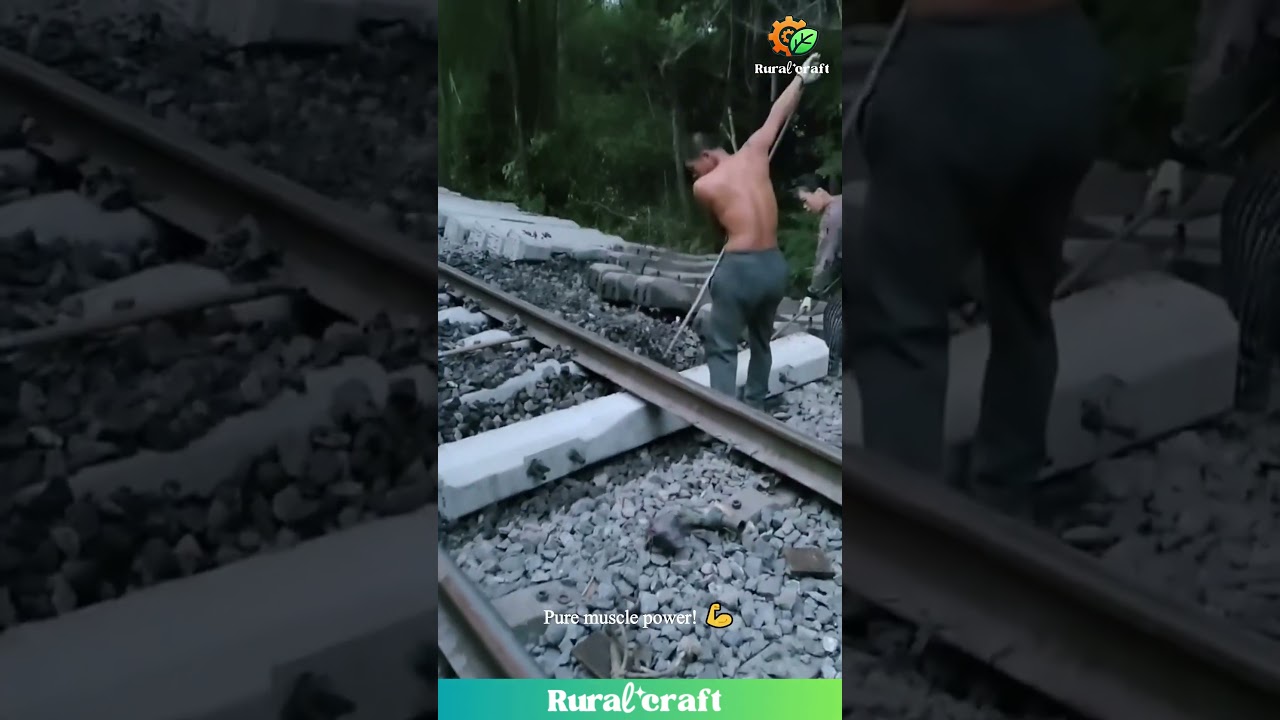 These Railroad Workers are BEASTS! #railroad #strongmen #work #muscle