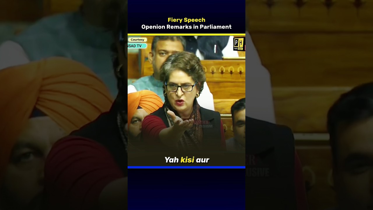 Priyanka Gandhi opening remarks in Parliament | Fiery Speech | Direct News