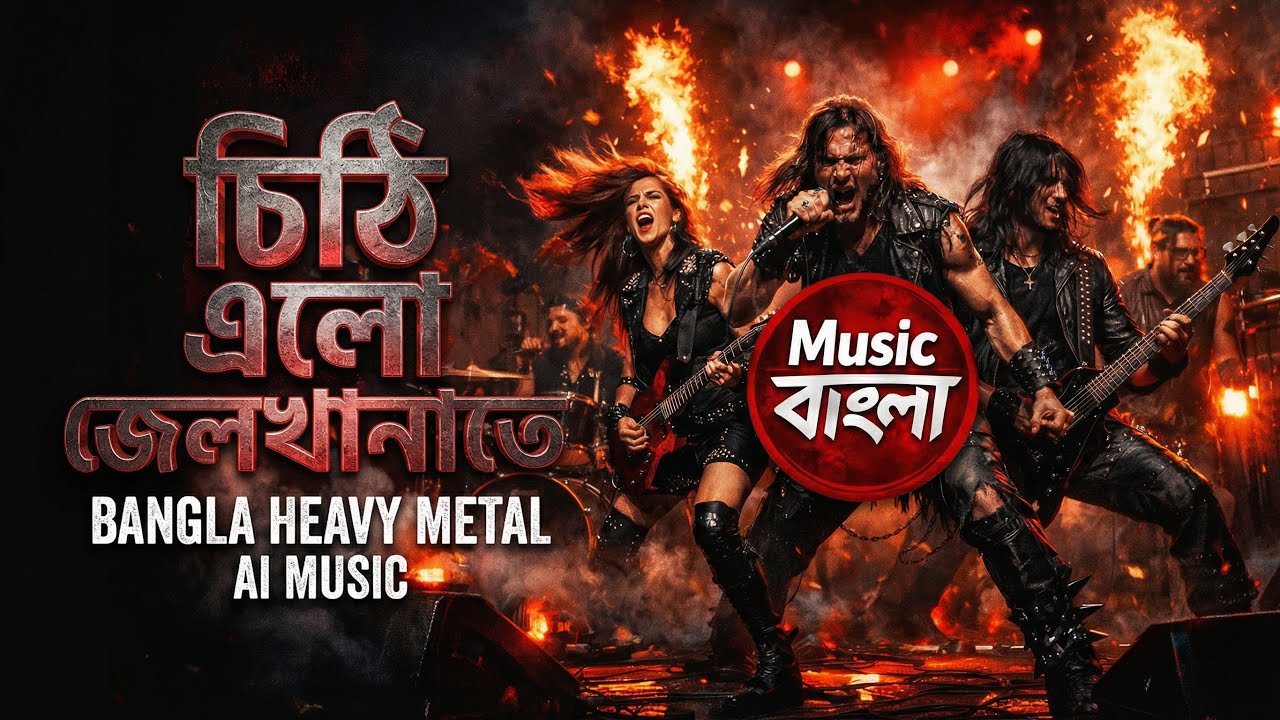 চিঠি এলো জেলখানাতে |CHITHI ELO ZILLKHANA TA||HEAVY METAL AI MUSIC||Music বাংলা|