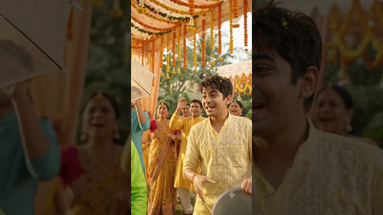 &ldquo;Haldi Ceremony Ya Monsoon Flood?! Groom Ne Raincoat Pehen Liya 😂💦💛&rdquo; 🔥 #shorts #Haldi #HaldiCeremony