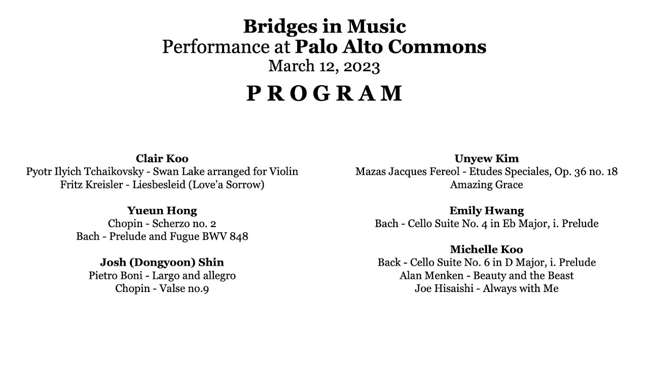 Bridges in Music Performance 106