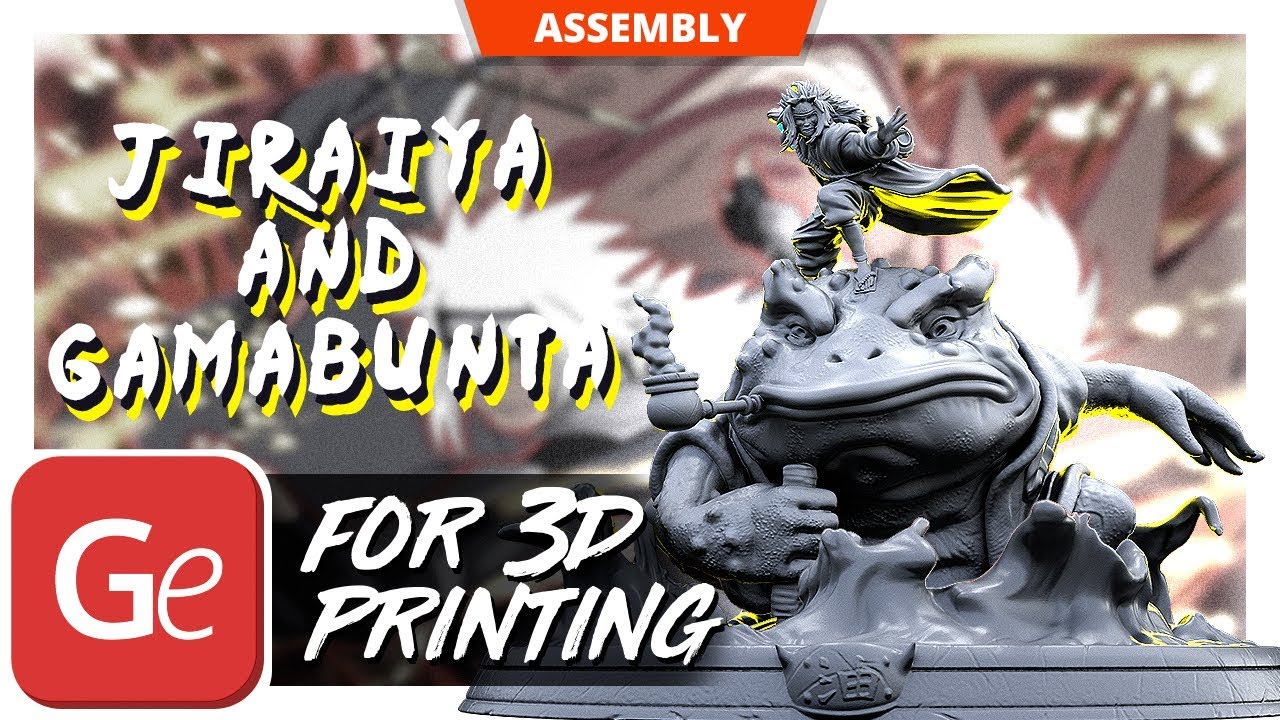 Jiraiya & Gamabunta 3D Printing Figurines in Diorama | Assembly by Gambody