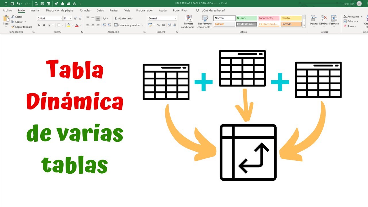 Crear TABLAS DINÁMICAS de VARIAS TABLAS en Excel - TABLAS DINÁMICAS de varias hojas