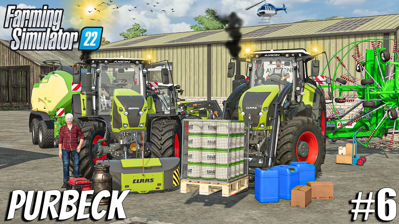 Baling 178.000l of STRAW w/ KRONE BiG PACK | Animals in Purbeck Valley | Farming Simulator 22
