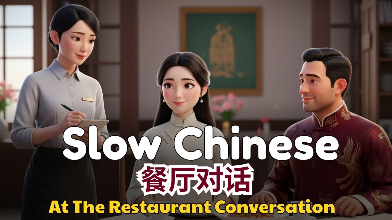 At The Restaurant Conversation | 餐厅对话 |  Learn Chinese Mandarin for Beginner (HSK 1-3)